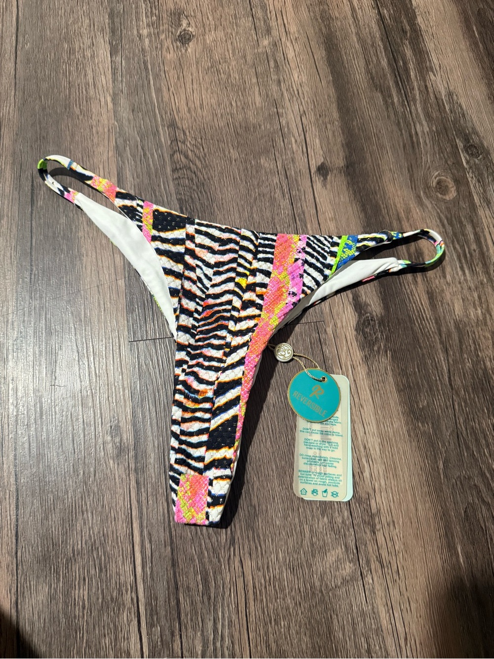 🌈🌴 Luli Fama Multicolor Thong Bikini Bottom 🌴🌈
